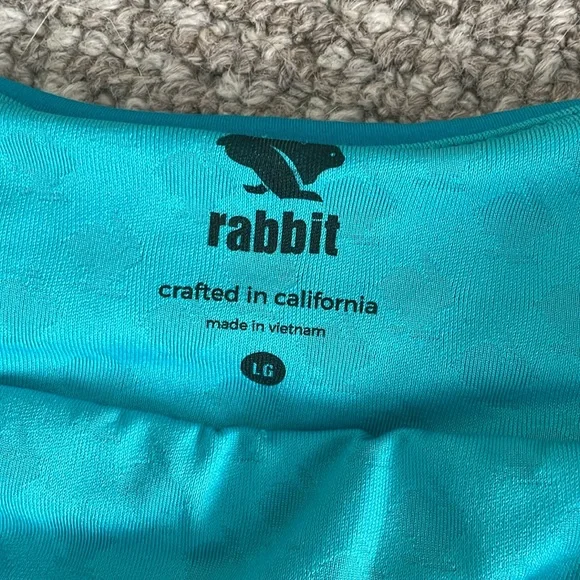 Rabbit Hopper 4” Shorts. Peacock Blue. Size large. New With Tags. - Picture 4 of 5